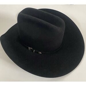 MHT Master Hatters of Texas Western Cowboy Hat Black 3X Beaver Blend Size 7 1/4